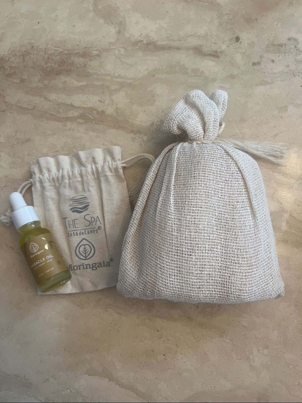 Moringaia Miracle Oil - Face, Body & Hair 20ml 0.67oz. & Natural Massage Loofah
